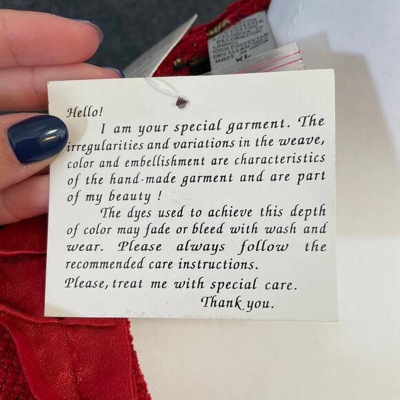 Indigo Moon Red Gold Holiday Jacket Women’s XL Christmas Party Brocade Festive - Picture 9 of 14